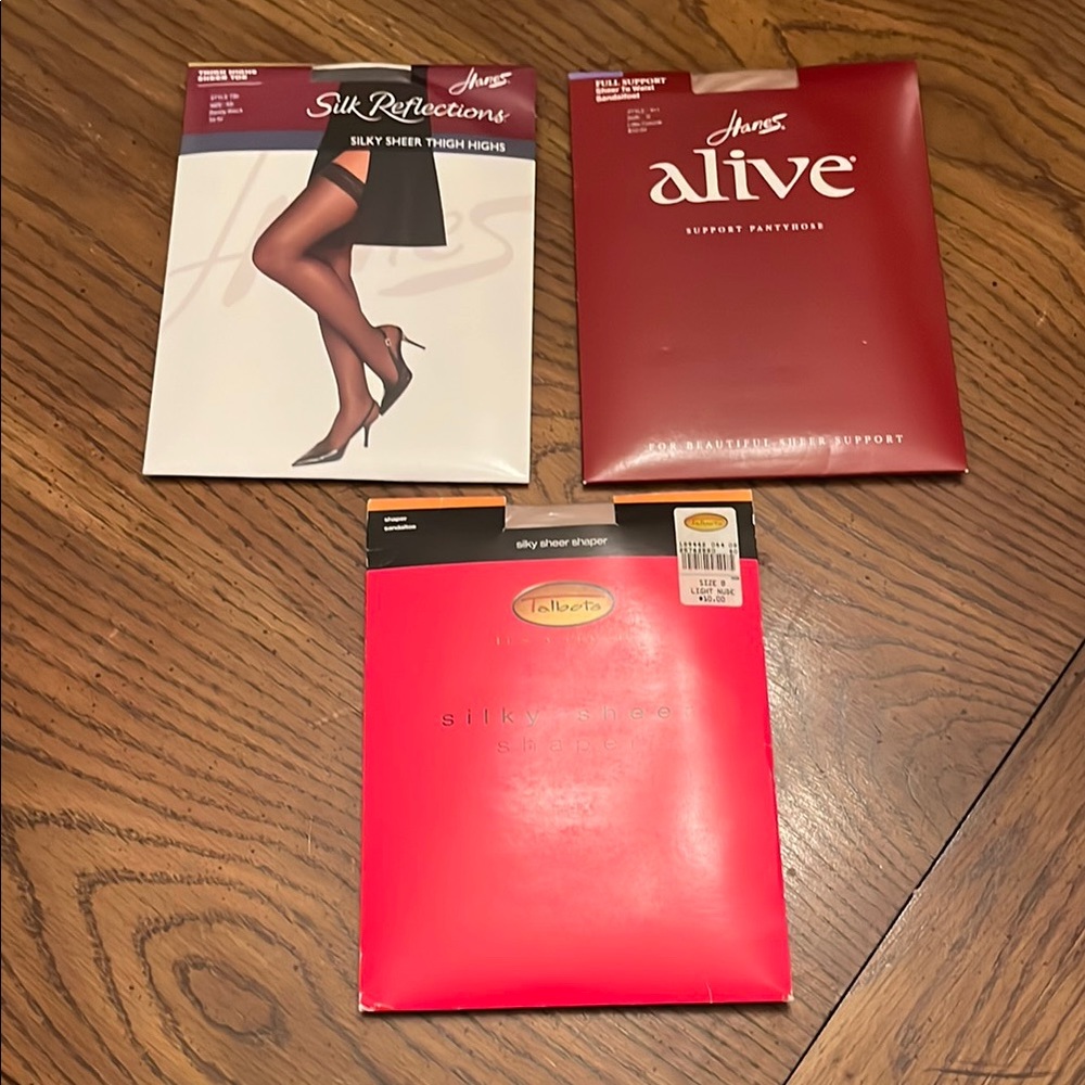 Hanes Silk Reflections and Alive and Talbots Pantyhose Collection